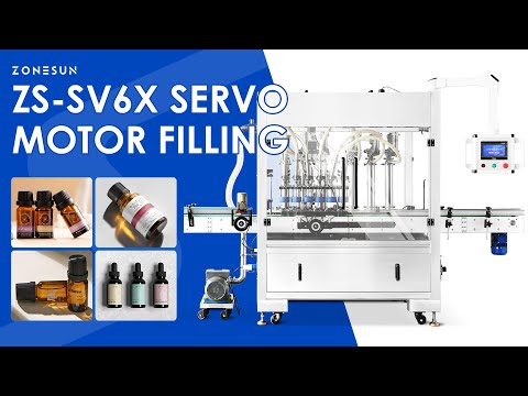 Zonesun ZS-SV6X Automatic 6 Heads Servo Liquid Filling Machine.