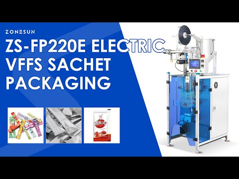 ZONESUN Automatic Paste Sachet Packing Machine for Honey, Cream, Sauce, Gel | Servo Gear Pump VFFS Pouch Filler and Seale