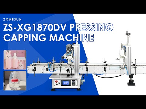 Zonesun ZS-XG1870DV Automatic Cosmeitc Bottle Capping Pressing Machine.