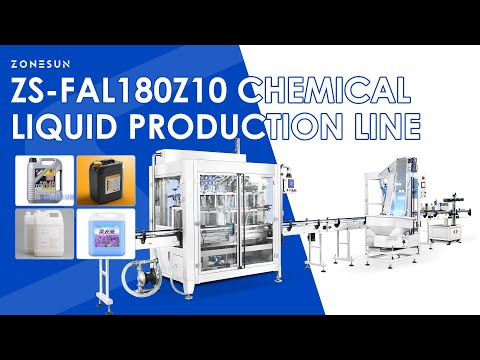 Zonesun ZS-FAL180Z10 Servo Filling Production Line F-stype Capper Bottleing Line.