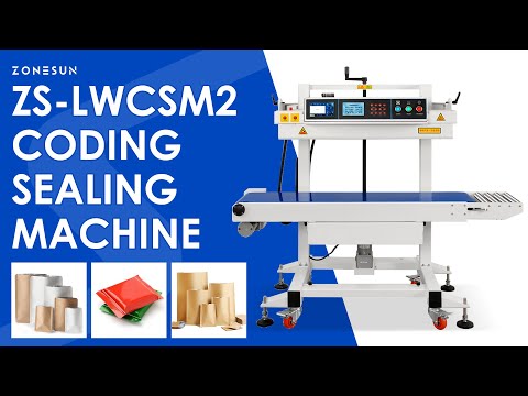 Zonesun ZS-LWCSM2 Vertical and Horizontal Continuous Bag Sealing Machine.
