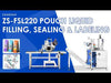 ZONESUN ZS-FSL220 Automatic Liquid VFFS Packaging Machine with Integrated Print and Apply Labeling Machine
