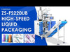 ZONESUN ZS-FS220UB High Speed Liquid Form Fill Seal Machine with Conveyor Belt for Juice Sauce Sachet Pouch
