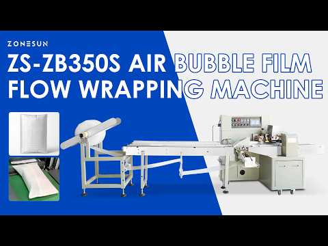 ZONESUN ZS-ZB350S Automatic Horizontal Bubble Film Sealing Packing Machin Industrial Flow Wrapper