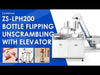 ZS-LPH200 Automatic Bottle Unscrambler with Elevator | ZONESUN