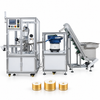ZONESUN ZS-819-R4 Automatic Hot Foil Stamping Machine for Bottle Caps — machine with application samples on white background