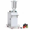 ZONESUN ZS-GTPP1 Semi-Auto Piston Paste Filling Machine for Nail Polish — machine with application materials on white background