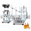 ZONESUN ZS-XG1870D2 Automatic T-Cork Capping Machine with Cap Sorter — machine with application materials on white background