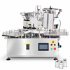 ZONESUN ZS-AFC20 Compact Vial Filling, Stoppering and Aluminum Cap Crimping Machine — machine with application materials on white background