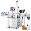 ZONESUN ZS-XG440G Automatic Bottle Cap Pressing Machine with Vibrating Feeder — machine with application materials on white background