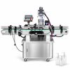 ZONESUN Automatic Inline Screw Capping Machine for 25–50mm Caps — machine with application materials on white background