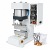 ZONESUN ZY-819G Pneumatic Aluminum Foil Sealing Machine — machine with application materials on white background