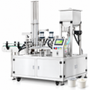 ZONESUN ZS-AFS07R Automatic Servo Gear Pump Rotary Cup Filling and Sealing Machine — machine with application materials on white background