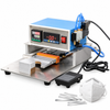 ZONESUN Semi-Automatic N95 Mask Nose Bridge Welding Machine — machine with application materials on white background