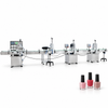 ZONESUN ZS-FAL180R7 Nail Polish Filling, Cap Pressing & Capping Line — machine with application materials on white background