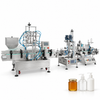 ZONESUN ZS-FAL180C6 Jar & Bottle Filling, Capping & Labeling Line — machine with application materials on white background