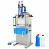 ZONESUN Dual-Nozzle Corrosion-Resistant Liquid Filling Machine — machine with application materials on white background