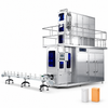 ZONESUN ZS-AUBP5000 Aseptic Filling Machine for Liquid Food & Beverage Packaging — machine with application materials on white background