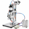 Zonesun ZS-YG25P Pneumatic Aerosol Spray Can Crimping Machine Pneumatic Capping Tool — machine with application materials on white background