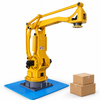 ZONESUN ZS-R4-3000-200 4-Axis Articulated Robot for Industrial Automation — machine with application materials on white background