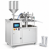 ZONESUN ZS-FSAP16 Automatic Paste Filling Tube Edge Folding Sealing Machine — machine with application materials on white background