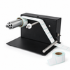 ZONESUN Automatic Label Rewinder for Rolls up to 100mm Wide — machine with application materials on white background