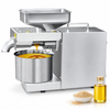 ZONESUN ZS-ZY22A Compact Oil Press for Nuts, Seeds & Grains — machine with application materials on white background