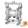 ZONESUN ZS-QBY-K25 Pneumatic Diaphragm Pump | Viscous Paste Transfer — machine with application materials on white background