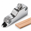ZONESUN Adjustable V-Type Leather Edge Groover Tool — product with application materials on white background