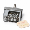 ZONESUN Manual Sequential Numbering Tool for Hot Stamping Machines — product with application materials on white background