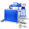 ZONESUN ZS-JG20C Handheld Fiber Laser Engraver for Metal, Plastic & Leather — product and application materials on white background