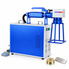 ZONESUN ZS-JG20C Handheld Fiber Laser Engraver for Metal, Plastic & Leather — product and application materials on white background