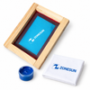ZONESUN Custom Wood-Frame Silk Screen for Logo Printing — product and application materials on white background