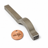 Zonesun Custom Steel Stamp Punch Tool for Jewelry Metal Leather Marking — product and application materials on white background