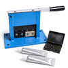 ZONESUN Manual Aluminum Tube Sealing & Date Coding Machine — product and application materials on white background