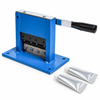 ZONESUN Manual Aluminum Tube Sealing & Date Coding Machine — product and application materials on white background