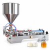 ZONESUN ZS-GT2 Dual-Head Pneumatic Piston Filling Machine for Cream, Lotion & Honey — product and application materials on white background