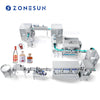 Zonesun ZS-FALU2 Automatic Bottling Line Bottle Washing Drying Filling Corking Capsule Shrinking Labeling System