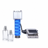 ZONESUN ZS-YGP1 Manual Perfume Bottle Pneumatic Capping Crimping Machine with application materials on white background