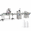 ZONESUN ZS-FAL180R9 Paste Filling Capping Labeling Line for Bottles with application materials on white background