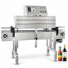 ZONESUN ZS-SX405 Automatic Bottle Neck Shrink Sleeve Machine with application materials on white background