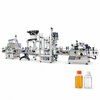 ZONESUN ZS-FAL180C10 Liquid Bottle Filling Capping Labeling Line with application materials on white background