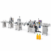 ZONESUN ZS-FAL180P10 Small Bottle Filling Capping Labeling Line with Printer with application materials on white background