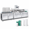 ZONESUN ZS-BP130D Automatic Horizontal Cartoning Machine with application materials on white background