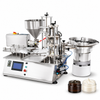 ZONESUN ZS-AFC19 Thick Liquid Filling Capping Machine with Cap Feeder with application materials on white background