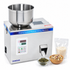 ZONESUN ZS-FM100 Granule Weighing Filler for Tea, Seeds, Grains & Spices with application samples on white background