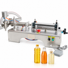ZONESUN ZS-YT1 Pneumatic Piston Liquid Filling Machine for Oil, Gel & Beverages with application samples on white background