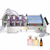 ZONESUN 4-Nozzle Pneumatic Liquid Filling Machine with application samples on white background