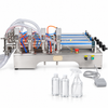 ZONESUN Fully Pneumatic Liquid Filling Machine for Alcohol and Flammable Fluids with application samples on white background