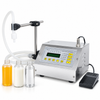 ZONESUN GFK-160A Liquid Filling Machine for Juice, Water & Soy Milk with application samples on white background